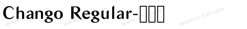 Chango Regular字体转换